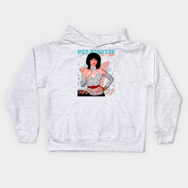 Retro Pat Benatar Fan Art Design Kids Hoodie by Nandin Putri